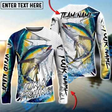 Bluejose Tuna Fishing Dynamic Splash Skin Net Art Custom Name & Team Name 3D Shirts