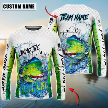 Bluejose Mahi-mahi Fishing Patriotic Reel Life Design Custom Name & Team Name 3D Shirts