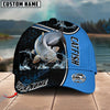 BlueJose Blue Hexagon Sport Style Water Splash Personalized Cap (13 Breeds)
