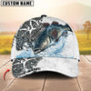BlueJose Fishing Compass Vintage Art Splash Design Personalized Cap (13 Breeds)