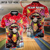 BlueJose Bowling & Pins Graffiti Monkey Street Art Headphones Customized Name, Team Name 3D Shirt (4 Colors)