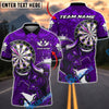 BlueJose Darts Bull Wing Emblem Style Multicolor Options Personalized Name Shirt (4 Colors)
