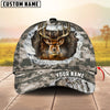 BlueJose Deer Hunter Torn Camo Big Antlers Multicolor Options Personalized Name 3D Cap