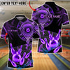 BlueJose Bowling & Pins Royal Gold Mandala Crown Customized Name, Team Name 3D Shirt (6 Colors)