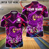BlueJose Bowling & Pins Hoodie Cartoon Bowling Street Style Customized Name, Team Name 3D Shirt (4 Colors)
