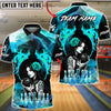 BlueJose Bowling & Pins Sexy Gothic Woman Flame Rose Customized Name, Team Name 3D Shirt (4 Colors)