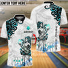 BlueJose Bowling & Pins Medusa Goddess Flame Tribal Customized Name, Team Name 3D Shirt (4 Colors)