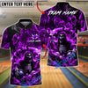 BlueJose Bowling & Pins Grim Reaper Smoke Customized Name, Team Name 3D Shirt (4 Colors)
