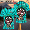 BlueJose Darts Funny Cow Not My Darts Not My Bullshit Humor Meme Style Personalized Name, Team Name Unisex Shirt (4 Colors)