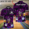 BlueJose Bowling & Pins Lucky Irish Crocodile Beer Customized Name, Team Name 3D Shirt (4 Colors)