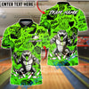 BlueJose Bowling & Pins Slime Graffiti Crocodile Customized Name, Team Name 3D Shirt (4 Colors)