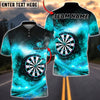 BlueJose Darts Fiery Explosion Energy Blast Personalized Name, Team Name Unisex Shirt (4 Colors)