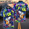 BlueJose Darts Graffiti Shark Neon Street Art Brick Wall Personalized Name, Team Name Unisex Shirt (4 Colors)