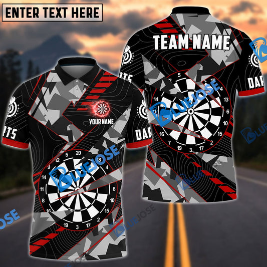 BlueJose Darts Grunge Thunder Personalized Name, Team Name Shirt (4 Colors)