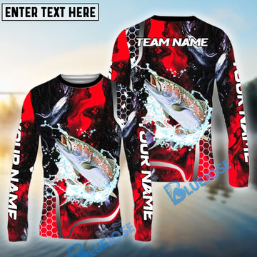Bluejose Trout Fishing Red Thunder Custom Name & Team Name 3D Shirts