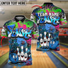BlueJose  Funny Graffiti Bowling Crew Customized Name, Team Name 3D Shirt (4 Colors)