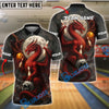 BlueJose Bowling Moonlight Dragon Skull Style Customized Name, Team Name 3D Shirt (4 Colors)
