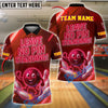 BlueJose Bowling Neon Leave No Pin Standing Customized Name, Team Name 3D Shirt (4 Colors)