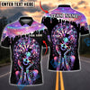 BlueJose Darts Galaxy Skull Girl Psychedelic Skeleton Dartboard Personalized Name, Team Name Unisex Shirt (4 Colors)