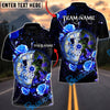 BlueJose Darts Midnight Bloom Multicolor Options Personalized Name Shirt (4 Colors)