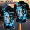BlueJose Darts Midnight Bloom Multicolor Options Personalized Name Shirt (4 Colors)