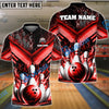 BlueJose Bowling And Pins Flame From Hell Multicolor Customized Name 3D Shirt (4 Colors)