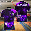 BlueJose Bowling And Pins Fire Dragon And Magma Pattern Customized Name, Team Name 3D Shirt (4 Colors)