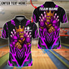 BlueJose Bowling And Pins King Gorilla Customized Name, Team Name 3D Shirt (4 Colors)