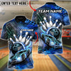 BlueJose Bowling & Pins Full Throttle Frame Customized Name, Team Name 3D Shirt (4 Colors)