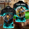 BlueJose Billiards Ball 8 And 9 Fire Skull Crack ver KH Personalized Name, Team Name Unisex Polo( 6 Colors )