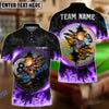 BlueJose Billiards Ball 8 And 9 Fire Skull Crack ver KH Personalized Name, Team Name Unisex Polo( 6 Colors )