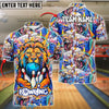 BlueJose Bowling Roaring Lion Customized Name, Team Name 3D Shirt (4 Colors)