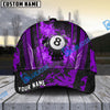 BlueJose Billiards Ball 8 Abstract Grunge Texture Personalized Name Cap (5 Colors)