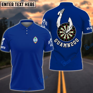 BlueJose Darts Guam Flag Personalized Shirt