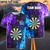 BlueJose Darts Two Sides Flame  Personalized Name, Team Name 3D Shirt (4 Colors)