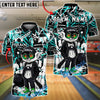 BlueJose Bowling And Pins Lemur Graffiti Leather Jacket Customized Name, Team Name 3D Shirt (4 Colors)