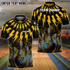 BlueJose Bowling And Pins Thunder Rain Flame Customized Name 3D Shirt ( 6 Colors)