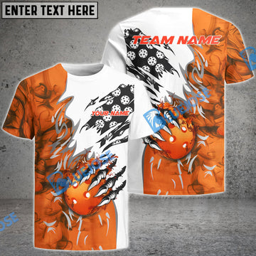 BlueJose Pickleball Monster Claw Personalized Name, Team Name Unisex Shirt