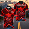 BlueJose Darts Premium Golden Dartboard With Crown Design Customized Name, Team Name 3D Shirt (4 Colors)