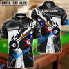 BlueJose Billiards Ball 8 Dark Flame Stroke Personalized Name, Team Name Unisex Shirt (6 Colors)