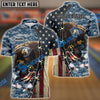 BlueJoses Bowling And Pins Eagles Army Multicolor Customized Name 3D Shirt ( 4 Colors )