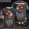 BlueJose USA Pride Eagle Darts Personalized Name, Team Name 3D Shirt
