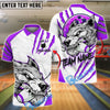 BlueJose Bowling Wolf Strike Power Customized Name, Team Name 3D Shirt (4 Colors)