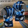 BlueJose Bowling And Pins Glass Way Multicolor Customized Name 3D Shirt (4 Colors)