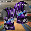 BlueJose Bowling And Pins Glass Way Multicolor Customized Name 3D Shirt (4 Colors)