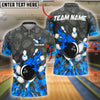 BlueJose Bowling And Pins Inferno Strike Customized Name 3D Shirt (4 Colors)