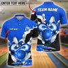 BlueJose Bowling And Pins Storm Blast Customized Name 3D Shirt (4 Colors)