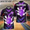 BlueJose Bowling And Pins Chevron Blaze Customized Name 3D Shirt (4 Colors)