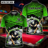 BlueJose Billiards Angry 8 Ball Pool Cartoon Design Customized Name, Team Name 3D Shirt (6 Colors)