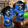 BlueJose Billiards Ball 8 Grim Reaper Skull Personalized Name Shirt (4 Colors)